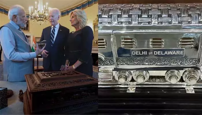 PM Modi gifts to Biden couple: జో బైడెన్ దంపతులకు.. మోదీ అరుదైన బహుమతులు