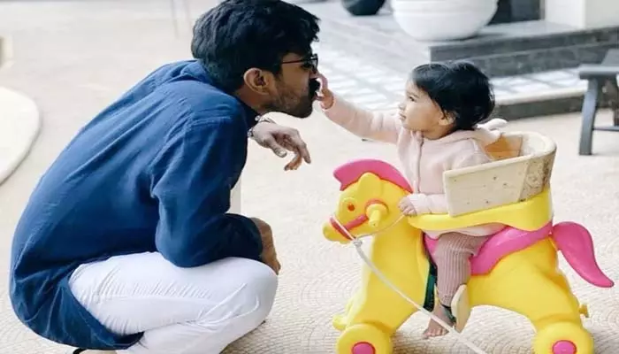 Ram Charan: కుమార్తె క్లింకార ఫొటో షేర్ చేసిన రామ్ చరణ్.. బొమ్మపై కూర్చుని ఎంత క్యూట్‌గా ఉందో??