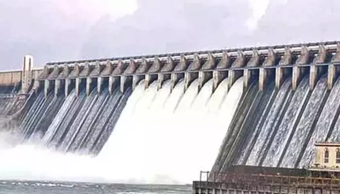 Nagarjuna Sagar Reservoir:నాగార్జునసాగర్ జలాశయానికి భారీగా వరద నీరు.. 8 గేట్లు ఎత్తి నీటి విడుదల