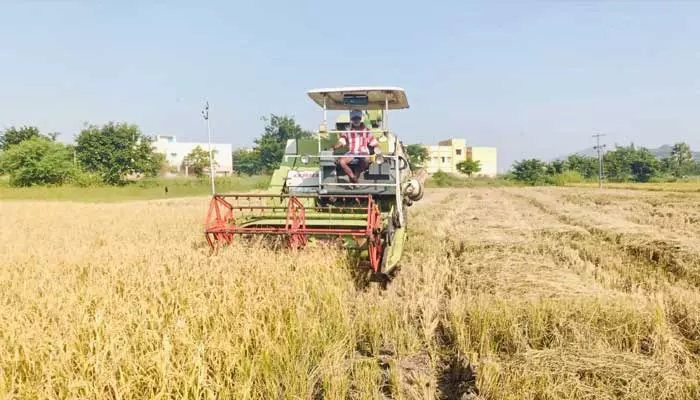 Rice harvesters : వరికోతకు యంత్రాల కొరత..