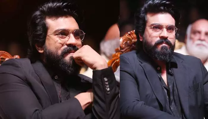 Ram Charan : కళ్లజోడు పెట్టుకుని, ఫుల్ గడ్డంతో మాస్ లుక్‌లో ఎంట్రీ ఇచ్చిన చరణ్.. ఫ్యాన్స్‌కు కిక్కుస్తోన్న పిక్స్ వైరల్