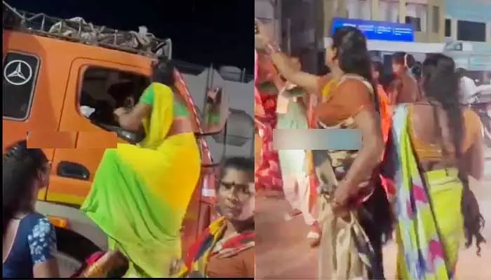 Hijras Attack: హిజ్రాల వీరంగం... ఏకంగా నడిరోడ్డుపై ఆ పని చేస్తూ హల్‌చల్