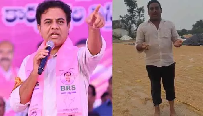 KTR : కాంగ్రెస్ దళారి ప్రభుత్వం రైతులను నిండా ముంచింది : కేటీఆర్