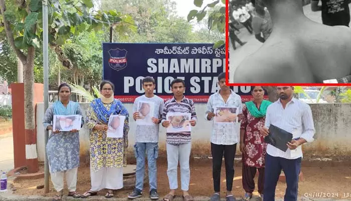 విద్యార్థులను చితకబాదిన పాఠశాల చైర్మన్ కొడుకు