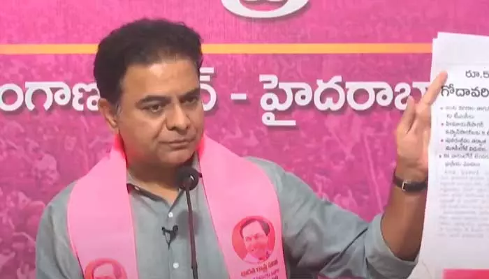 KTR: బ్లాక్ లిస్ట్‌లో పెట్టిన కంపెనీలకు ప్రాజెక్టు నిర్మాణ బాధ్యతలా.. మాజీ మంత్రి కేటీఆర్ సంచలన వ్యాఖ్యలు