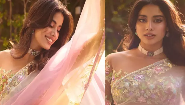 Janhvi Kapoor: పింక్ నెట్ శారీలో జాన్వీ అందాలు.. చూస్తే ఎవరైనా ఫిదా అవ్వాల్సిందే