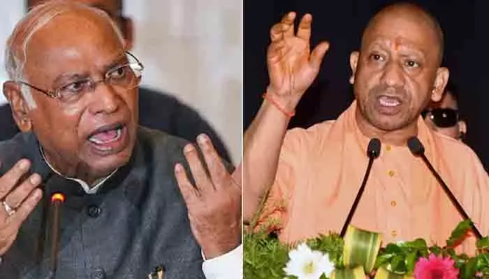 Kharge vs Yogi: ఖర్గే జీ మీ తల్లిని, చెల్లిని చంపిన నిజాంపై కోప్పడండి: యోగి