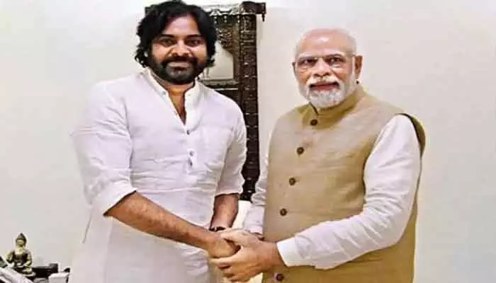 Pawan Kalyan : ప్రధానితో పవన్ భేటీ..రెండు తెలుగు రాష్ట్రాల ఎన్డీఏ ఎంపీలకు విందు