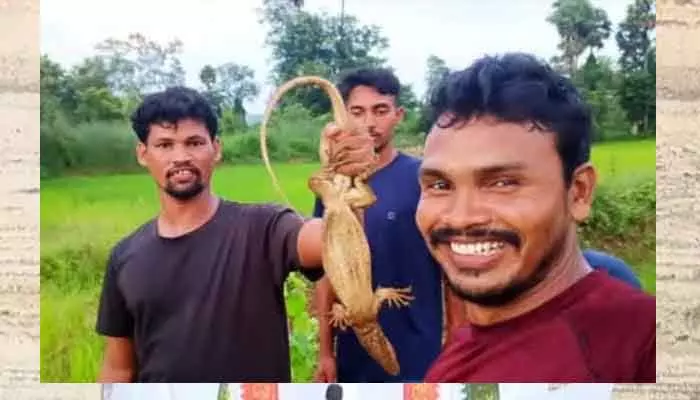 Monitor lizard curry : ఉడుము కూరపై వీడియో...ఇద్దరి అరెస్టు