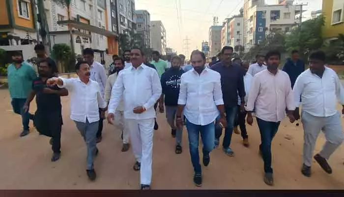 గచ్చిబౌలి డివిజన్ లో పర్యటించిన ఎమ్మెల్యే గాంధీ..