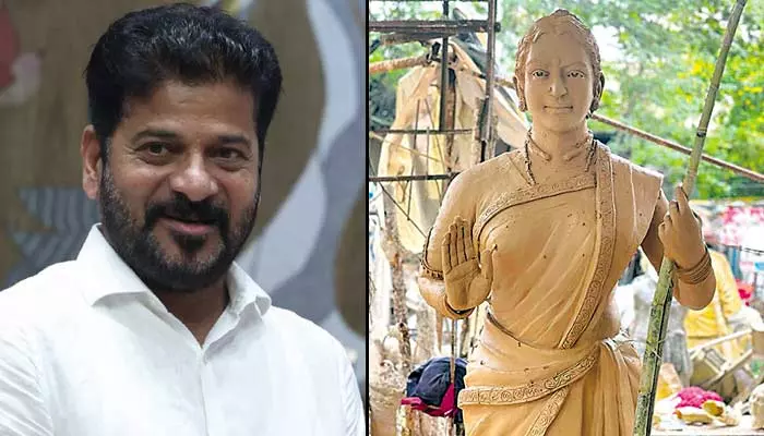 Telangana Thalli Statue : తెలంగాణ తల్లి విగ్రహ తయారీ పరిశీలించిన సీఎం.. తుది మెరుగులపై సూచనలు!