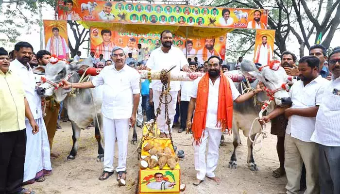 రాష్ట్ర స్థాయి ఎడ్ల పందాల పోటీలను ప్రారంభించిన.. ఎమ్మెల్యే జూలకంటి