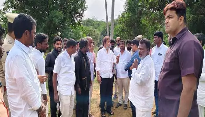 ప్రభుత్వ కార్యాలయ నిర్మాణాలకు స్థలాలు పరిశీలించిన మంత్రి దామోదర..