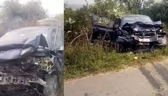 Accident: అతివేగంగా ఢీకొన్న రెండు కార్లు.. బాలిక పరిస్థితి సీరియస్