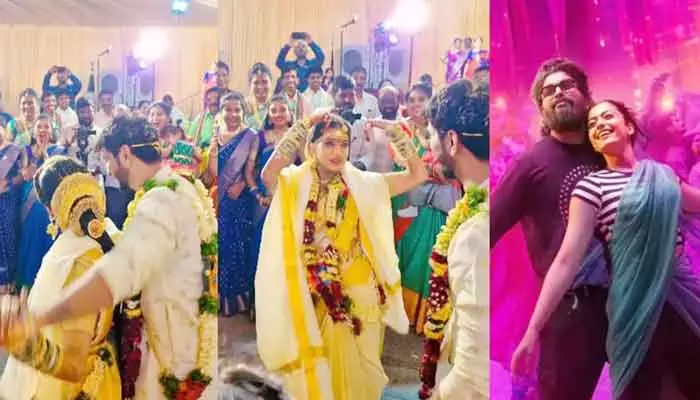 Sooseki Song:‘పుష్ప-2’ లోని పాటకు అదిరిపోయే స్టెప్పులేసిన నవ దంపతులు