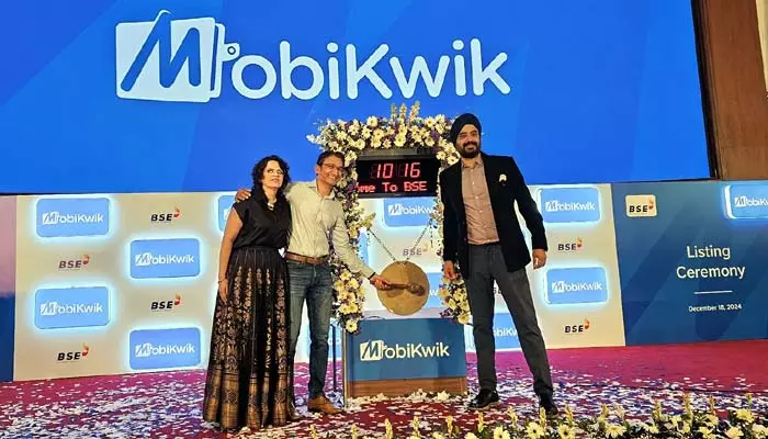 MobiKwik: స్టాక్ మార్కెట్లోకి అదిరిపోయే ఎంట్రీ ఇచ్చిన మొబిక్విక్.. దాదాపు 60% ప్రీమియంతో షేర్ల లిస్టింగ్..!