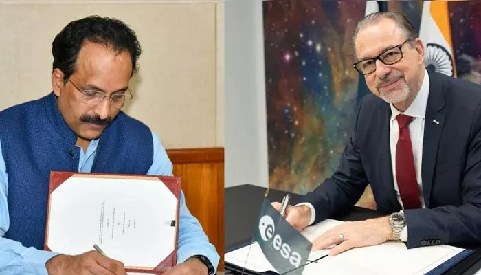 ISRO-ESA: వ్యోమగాముల శిక్షణకు సహకారం.. ఇస్రో, ఈఎస్ఏ మధ్య కీలక ఒప్పందం