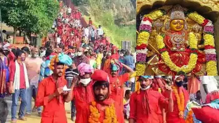 Bhavani initiation : భవానీ దీక్షల విరమణకు భారీగా భక్తులు