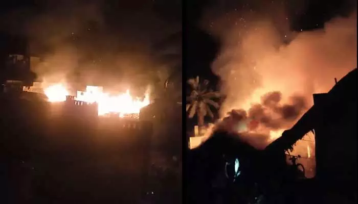 Fire Accident: విజయనగరం జిల్లాలో భారీ అగ్ని ప్రమాదం.. పది ఇళ్లు దగ్ధం