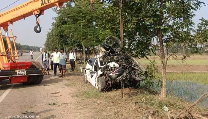 నల్గొండ జిల్లాలో ఘోర రోడ్డు ప్రమాదం.. ఇద్దరు దుర్మరణం..